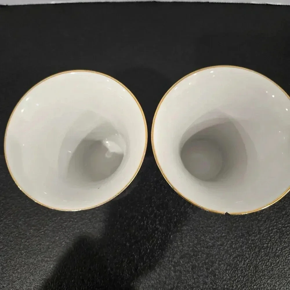 Schumann Arzberg Germany Golden Crown E&R 1886 Bridal Rose #64 Vases Set of 2